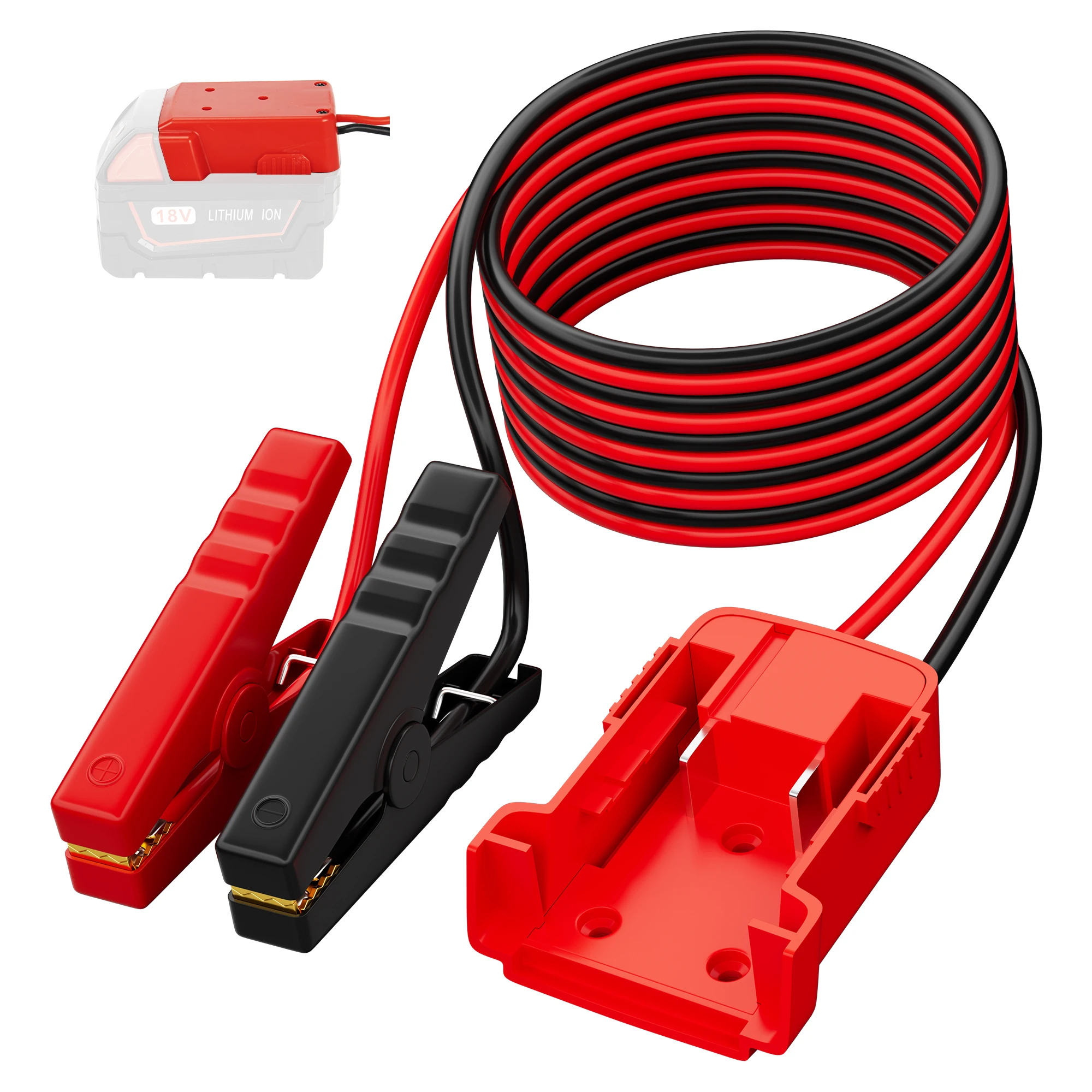 Jump Starter For Dewalt/Makita/Ryobi/Milwaukee/ 18/20V Battery Car Battery Igniter Car Emergency Power Jumper Kit 12AWG Cable