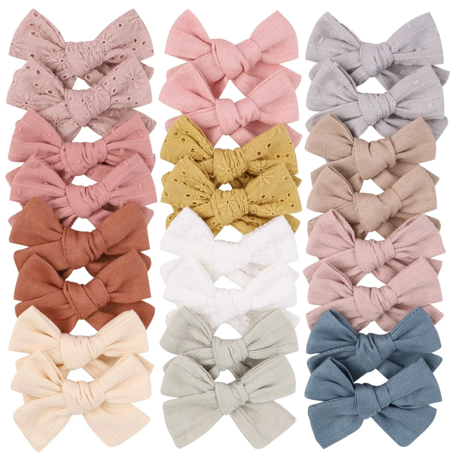 Baby Accessories best of sale 2Pcs/Set Solid Color Bowknot Hair Clips For Cute Baby Girls Cotton Bows Hairpins Barrettes Headwear Kids Baby Hair Accessories baby accessories