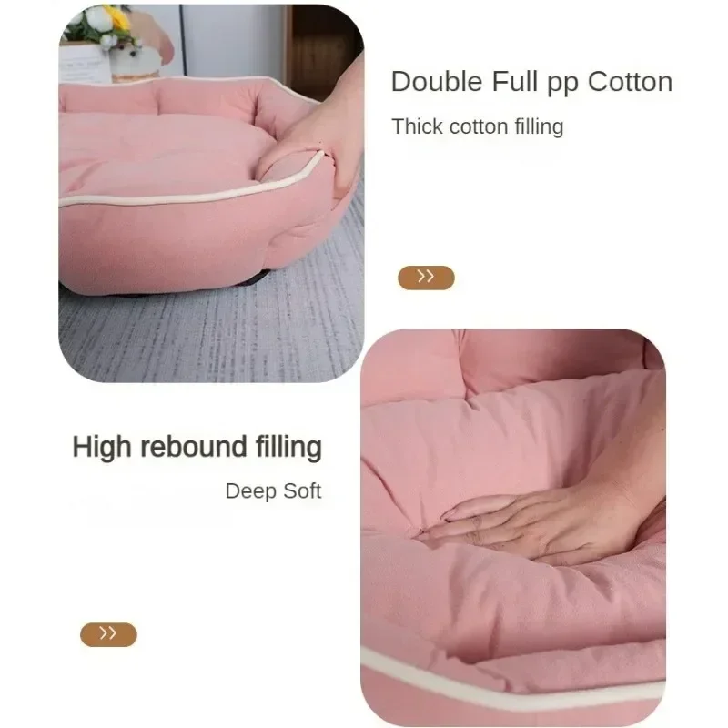 Winter Dog Cat Bed Pet Dog Sofa Bed Square Pet Dog Beds Bed For Large Pet Nest Kennel For Be Universal Custom Suede Dog Beds Mat