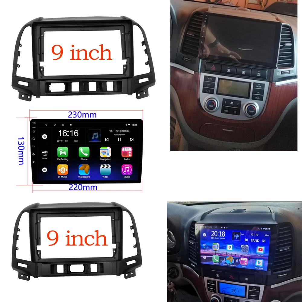 Car Radio Frame Kit for HYUNDAI Santa Fe IX45 Auto Stereo Dashboard