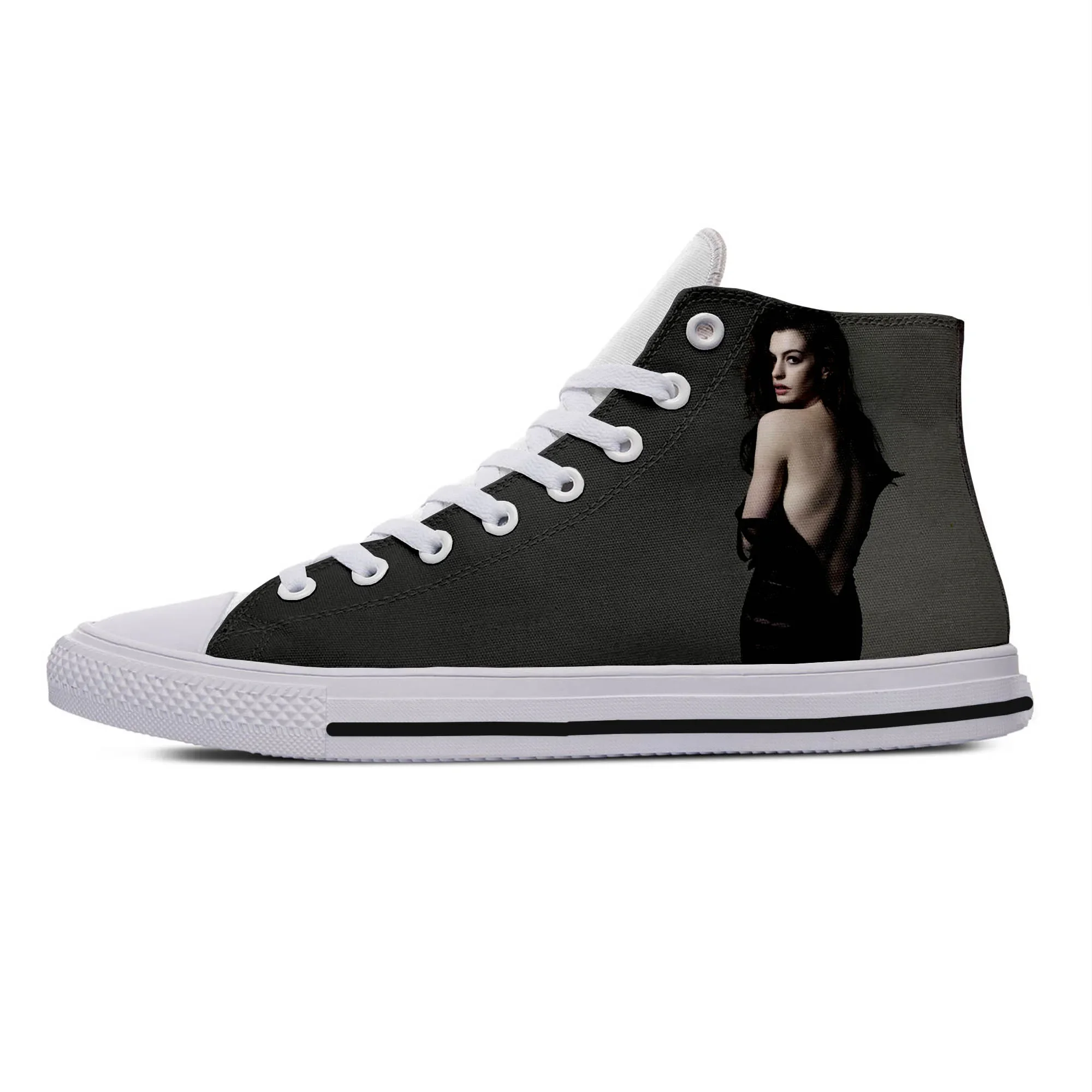 Hot Cool Summer Fashion Anne Hathaway High Sneakers Men Women High Quality Casual Shoes High Help Latest Classic Board Shoes