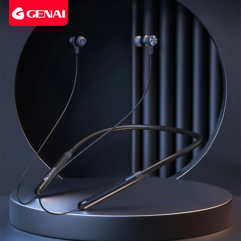 

Беспроводные Bluetooth-наушники GENAI с микрофоном, наушники-вкладыши для смартфона, магнитные наушники, спортивные наушники с шейным ободом
