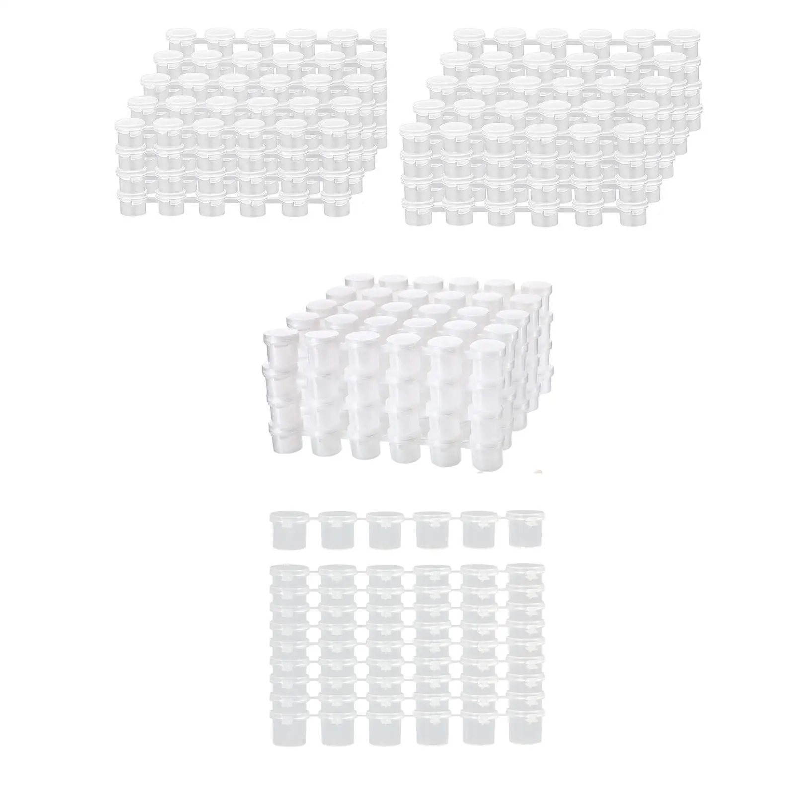Empty Paint Pots Strips DIY with Lid Lightweight Empty Storage Paint Containers for School Birthday Home Holiday Accessories