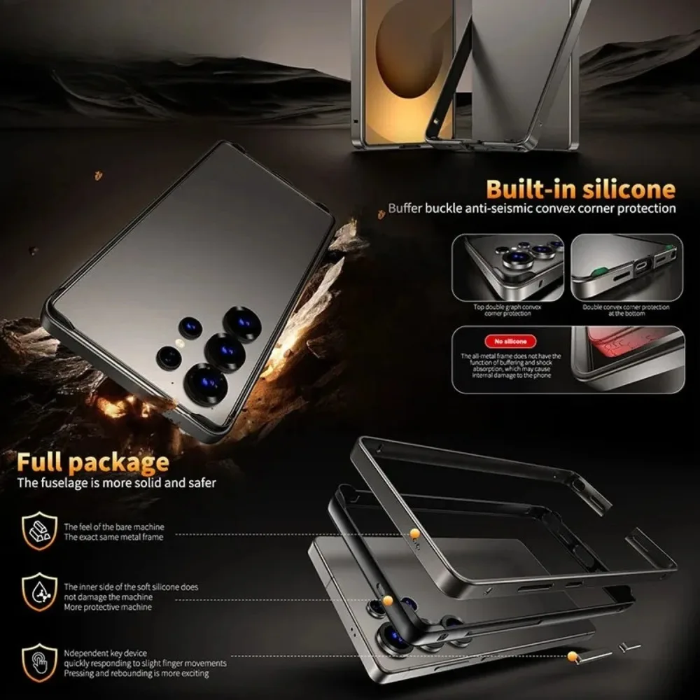 Aluminum Metal Frame Lightweight Protective Phone Case with Heat Dissipation in Business Color