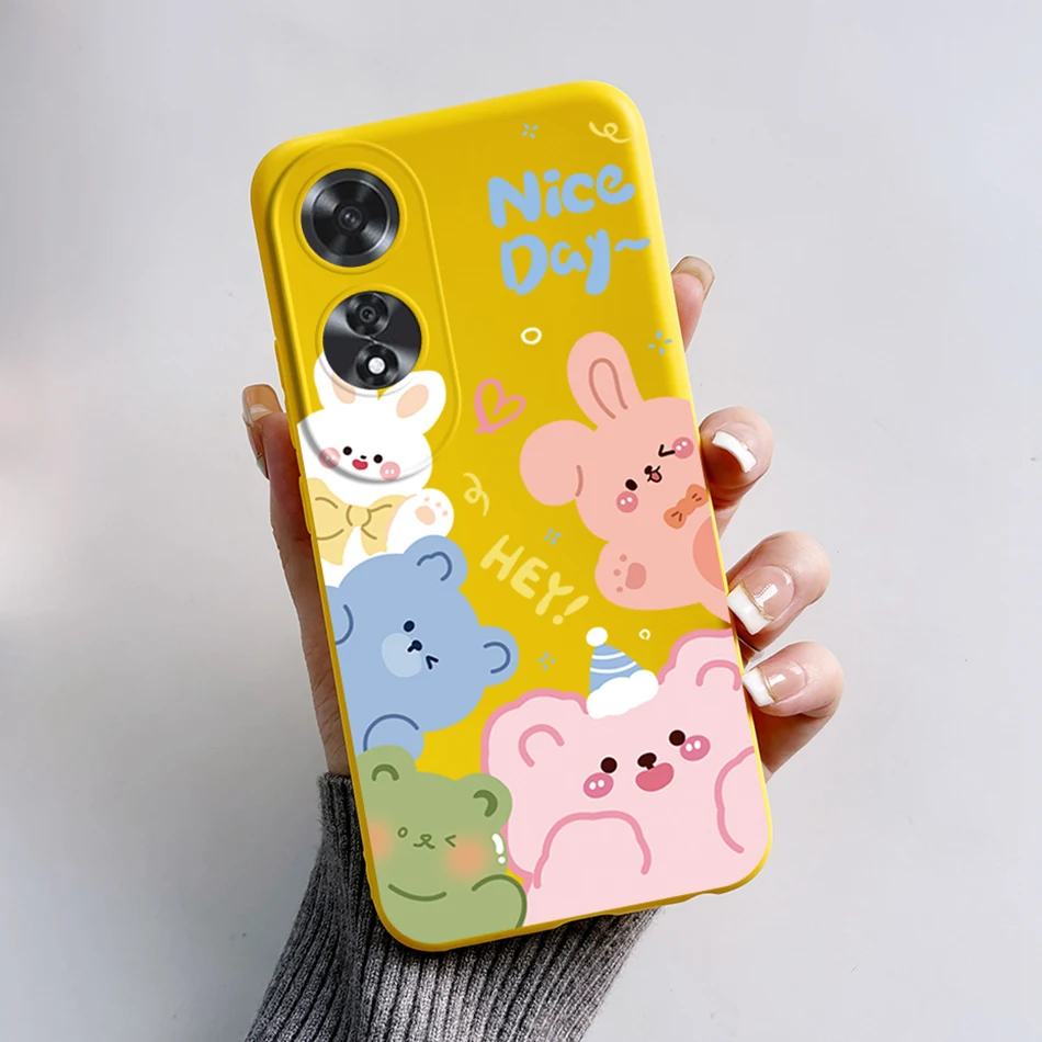 Cute Bear and Frog Cartoon Painted Shockproof Soft Silicone Back Cover Case