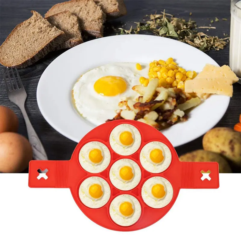 Silicone Pancake Mold, Nonstick Mini Pancakes Maker And Fried Egg