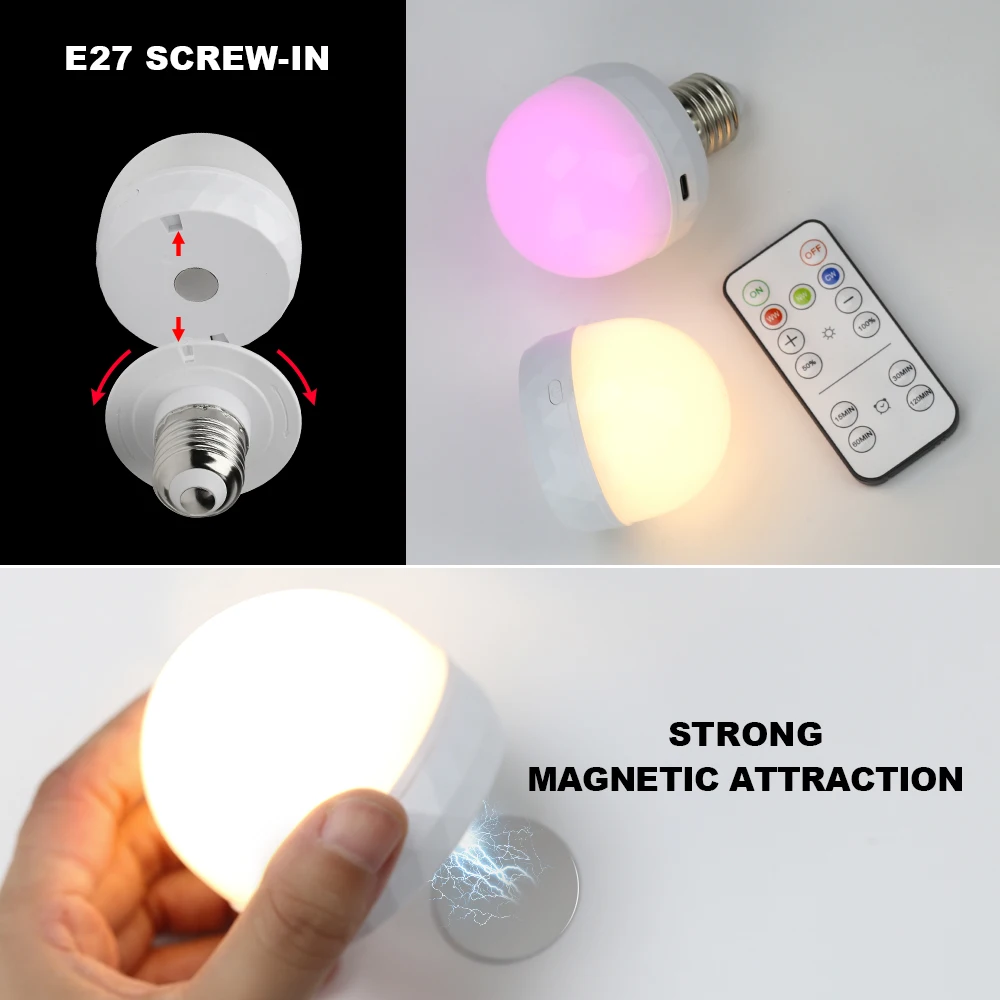 รูปสินค้า หลอดไฟ RGB ปรับสีได้ USB พร้อมรีโมท