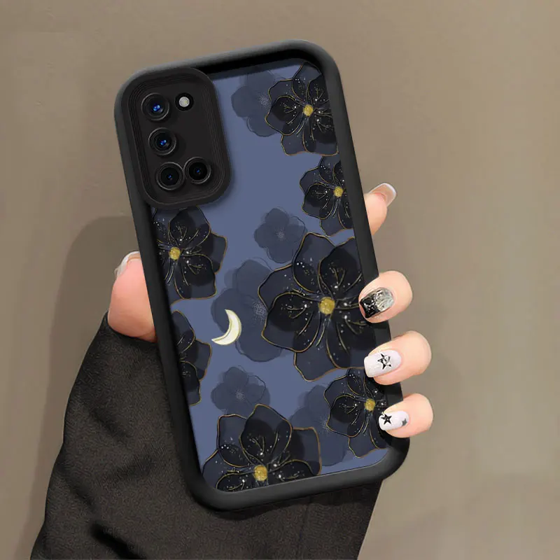 Charming Floral Print Silicone Shockproof Phone Case