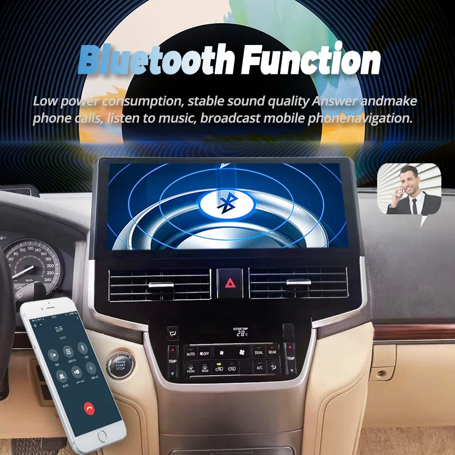 ڵ  ȵ̵ 12 Ƽ̵ ÷̾ GPS ׺̼ ī÷, 15 ġ ũ LC200 200-2016 Ÿ  ũ 2019 128GB