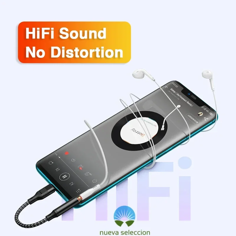 HIFI DAC Earphone Amplifier USB Type C to 3.5mm Headphone Jack Audio adapter Digital Decoder AUX Converter For samsung xiaomi