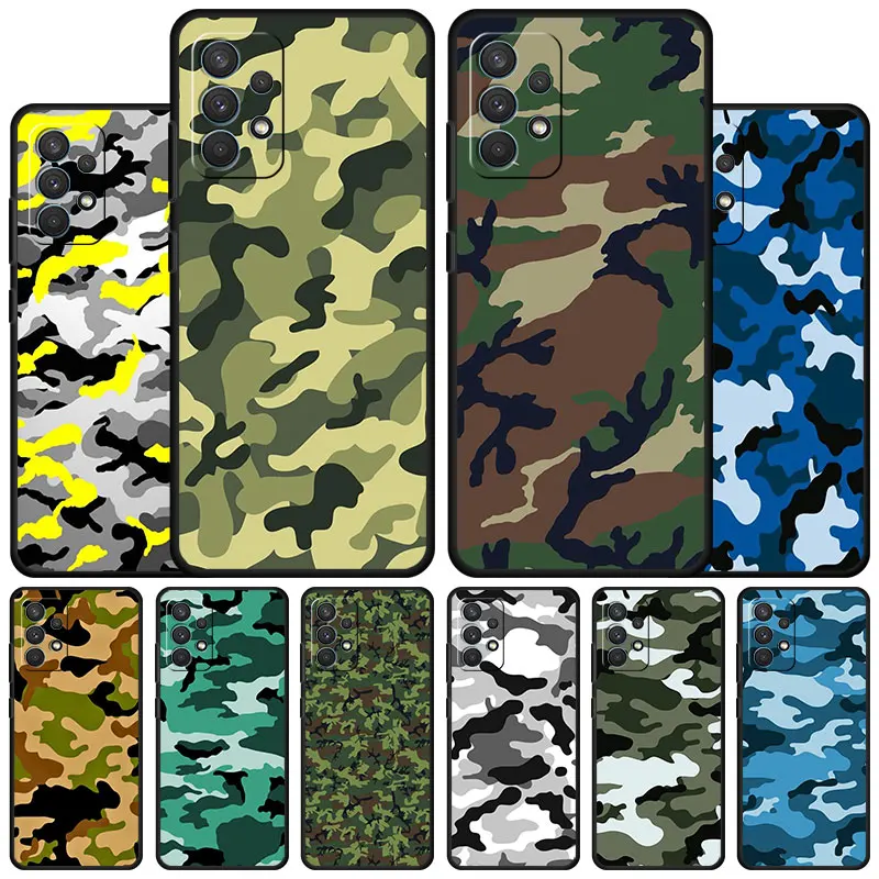 Custodia Mimetica Mimetica Militare Militare Per Samsung Galaxy A32 A13 A51 4G A11 A12 A22 A21S A52 5G A71 A72 Cover Opaca