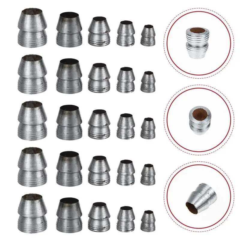 25Pcs Iron Axe Wedge Hammer Practical Round Steel Wedge Axe Claw Hammer Round Handle Wedges Installation Reinforcement Nail axe wedge