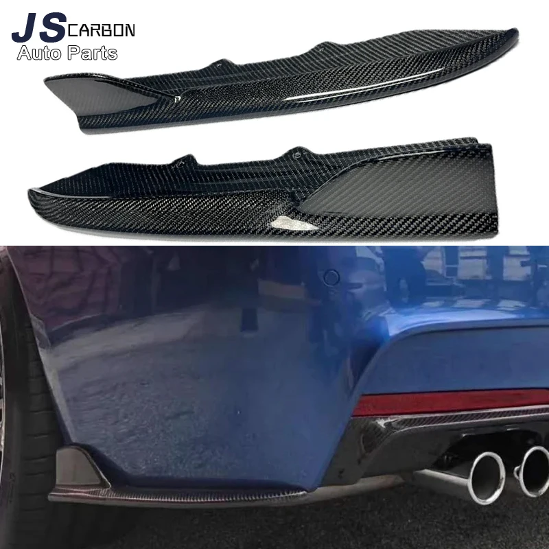 

For BMW 3 Series F30 F35 M-Tech M-Sport 2013-2019 FD Style Carbon Fiber Rear Bumper Wrap Corner Diffuser Side Spoiler body kit