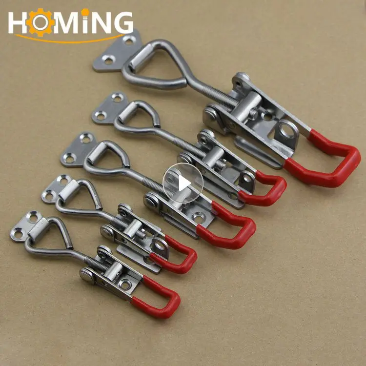 Toggle Latches Decorative Latches Furniture Hardware Buckle Clamp Quick Catch Toggle Latch Clamp 304 Stainless Steel Adjustable Hasp Lock Home Sliding Door Furniture Cabinet Boxes