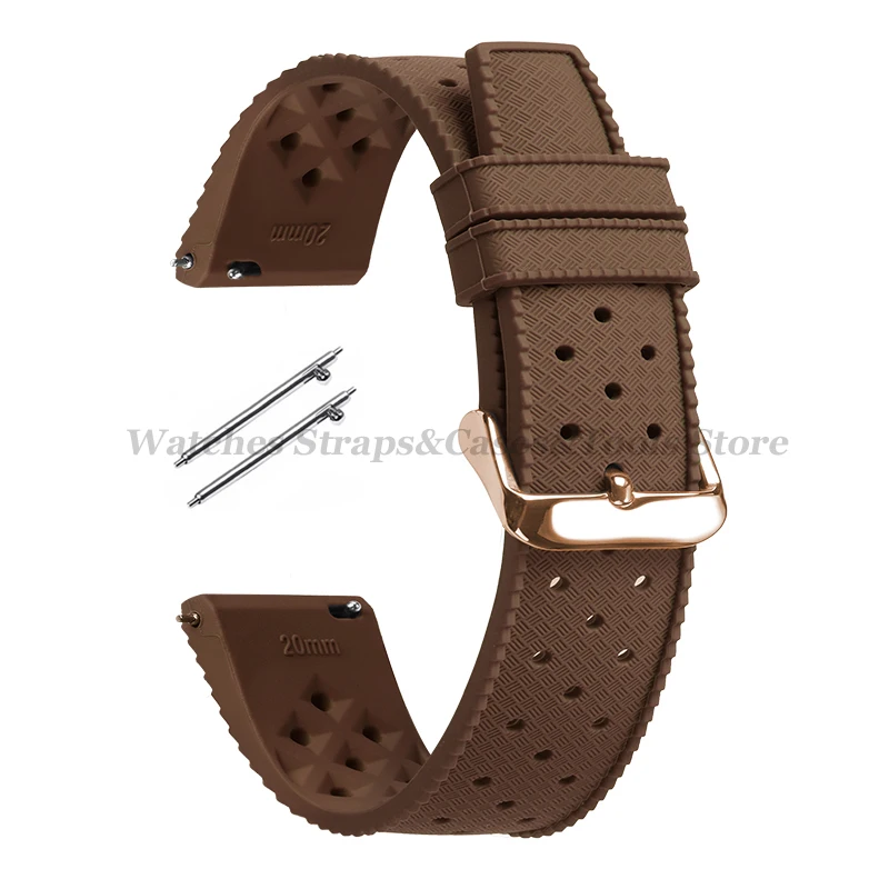 Tropical Silicone Quick Release Watch Band Strap – Premium Rubber Tropic Design