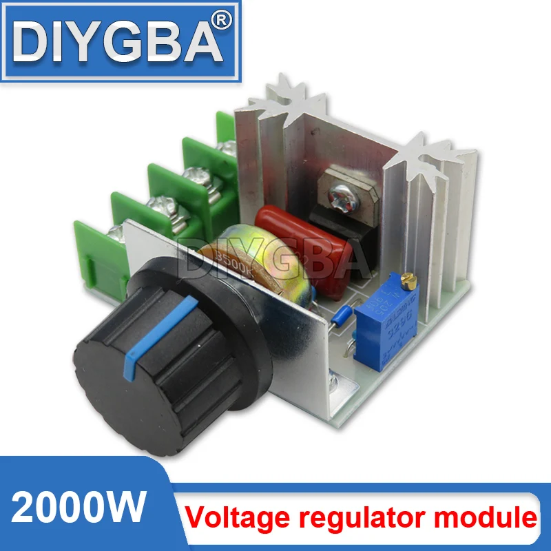 220V Voltage Regulator 2000W AC SCR Dimming Dimmers Motor Speed