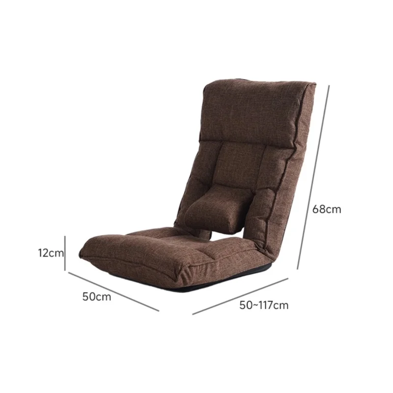 Floor Chair Japanese Style Adult Foldable Multifunctional Leisure Tatami Lazy Sofa Folding Chaise Lounge Soft and Comfortable