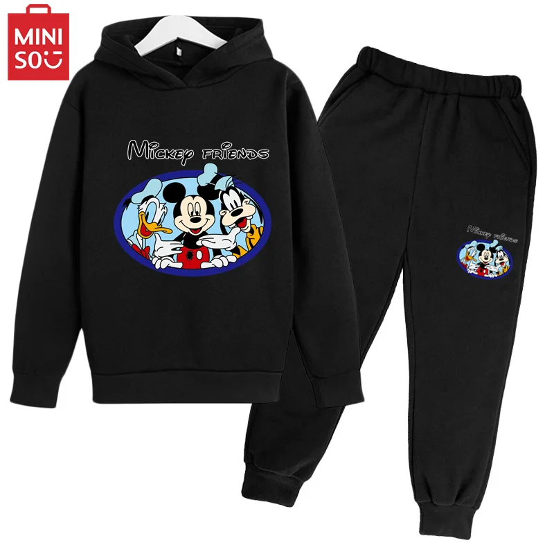 

Y2K Minnie Mouse Kawaii Boys Girls Fashion clothing Fall Winter Disney Classic Anime hoodie Toddler casual hoodie casual suit