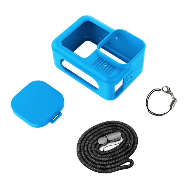 Étui de protection en Silicone pour GoPro Hero 13, Film de protection d'écran en verre trempé noir, couvercle de capuchon d'objectif pour accessoire Go Pro 5