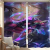 Window Kitchen Curtains for Living Room 2 Pieces Blackout Curtains Door Curtain League of Legends Partition Bedroom Decoration 1