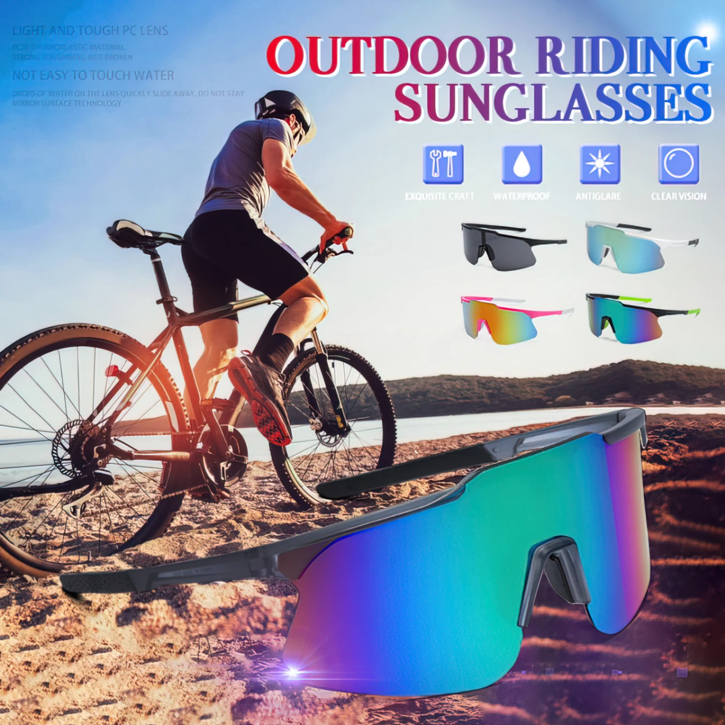 Gafas de Sol para Deportes al Aire Libre, Accesorio para Ciclismo de  Montaña, Complemento para Hombre, Anteojos con Protección UV400, 1 Lente -  AliExpress