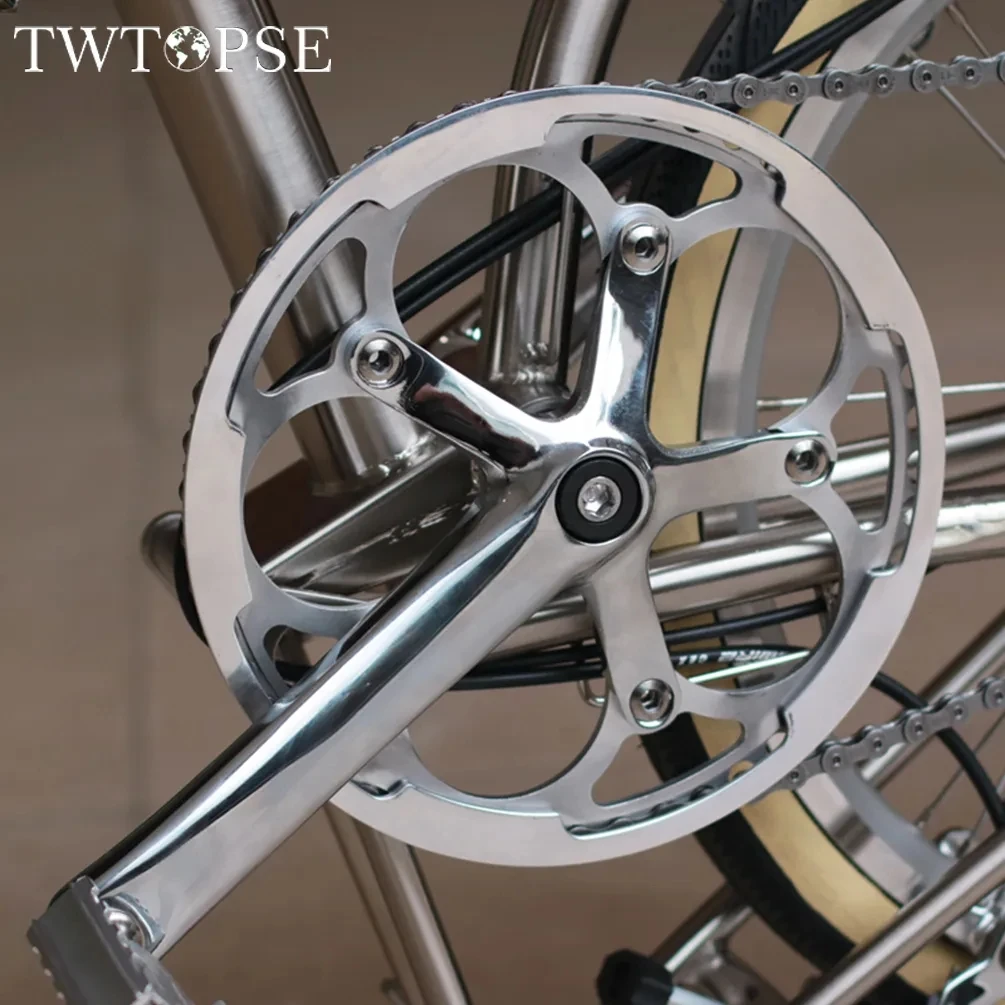

Велосипедное цепное колесо TWTOPSE 48T 50T для складного велосипедного зеркала Brompton полировка 7075 алюминиевый сплав с защитной звездой BCD130