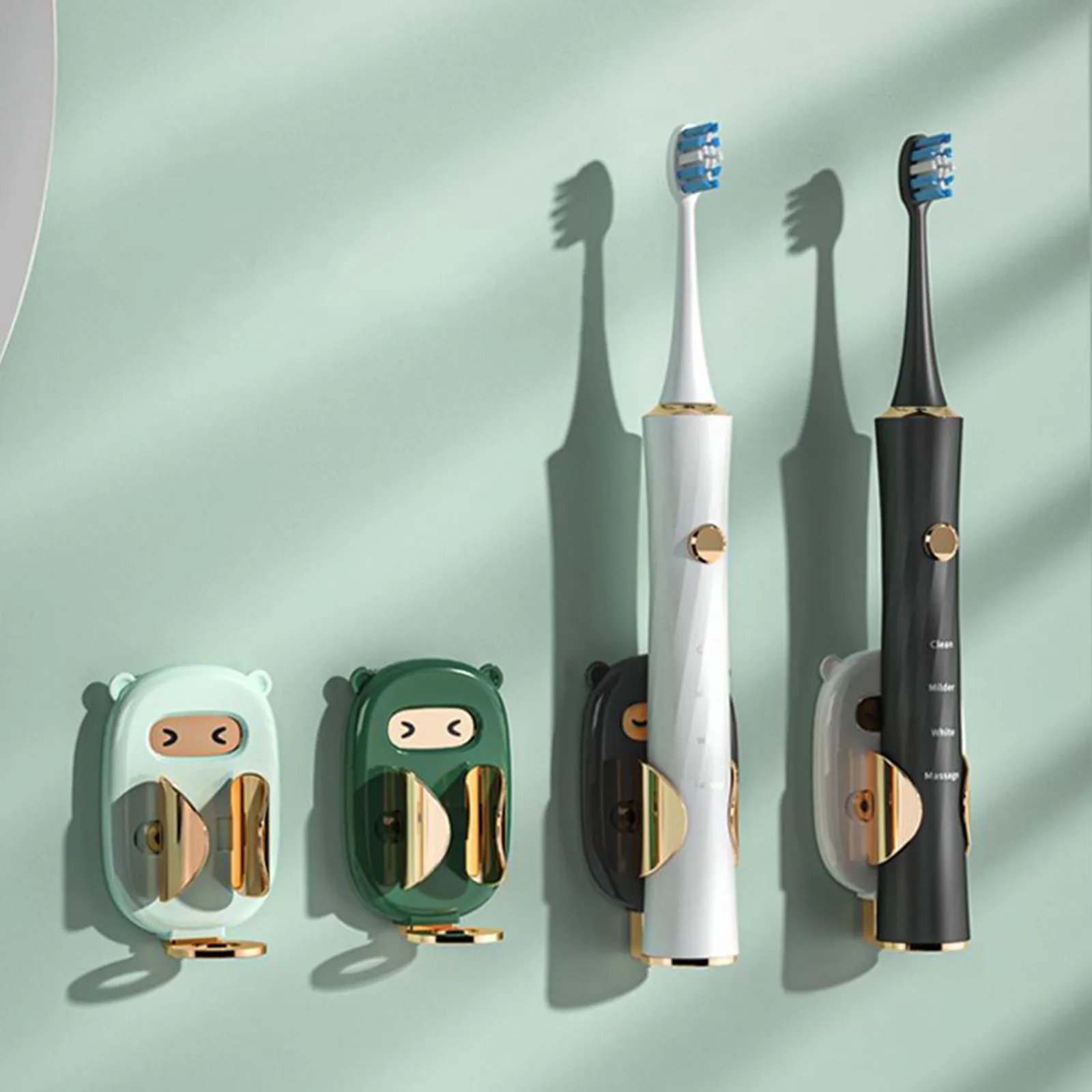 Gravity Sensor Electric Toothbrush Holder Wall Mounted Toothbrush Drain Rack Bathroom Accessories Organizer Storage Shelf