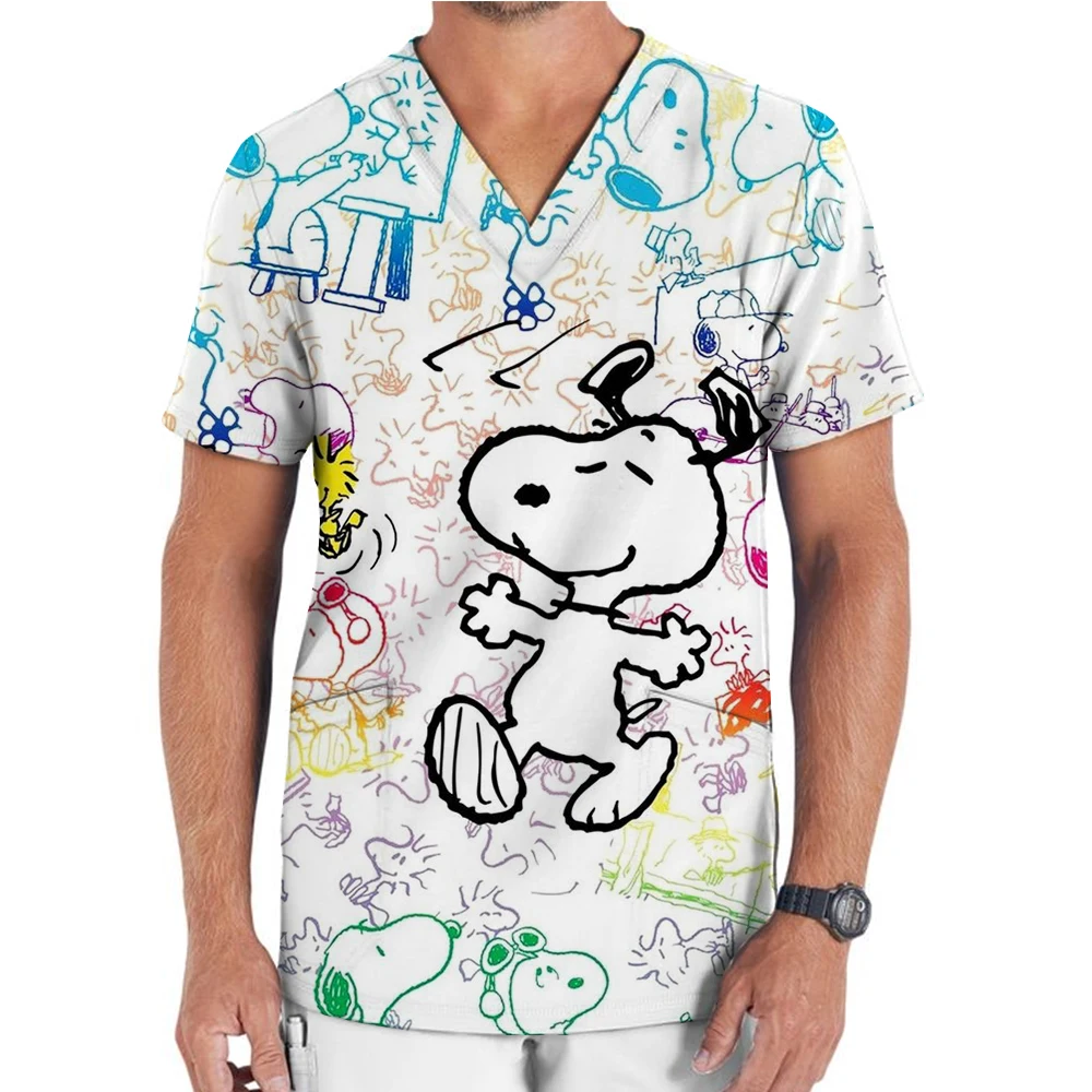 Veterianary Pattern Print Men Long Robe