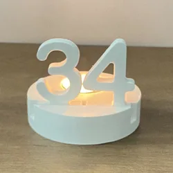 Geometric Number Canlde Holder Silicone Mold DIY Candlestick Crafts Making Plaster Resin Casting Molds Home Festival Ornament