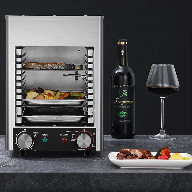 800℃ Commercial Electric Oven Machine Fully Automatic Frying Steak Machine 220V Electric Steak Grill