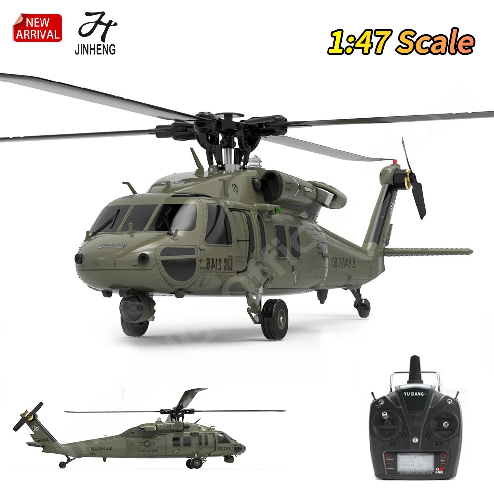 Yxznrc F09 Uh60 Utility Black Hawk Rc Helicopter 6ch 6axis, 47 OFF