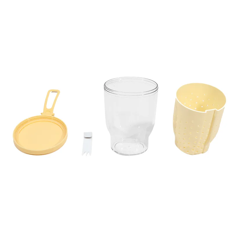 Double Layer Oatmeal Storage Jars Sealed Anti-Slip Salad Cup With Spoons Lids Portable Fruit Preservation Cup Breakfast