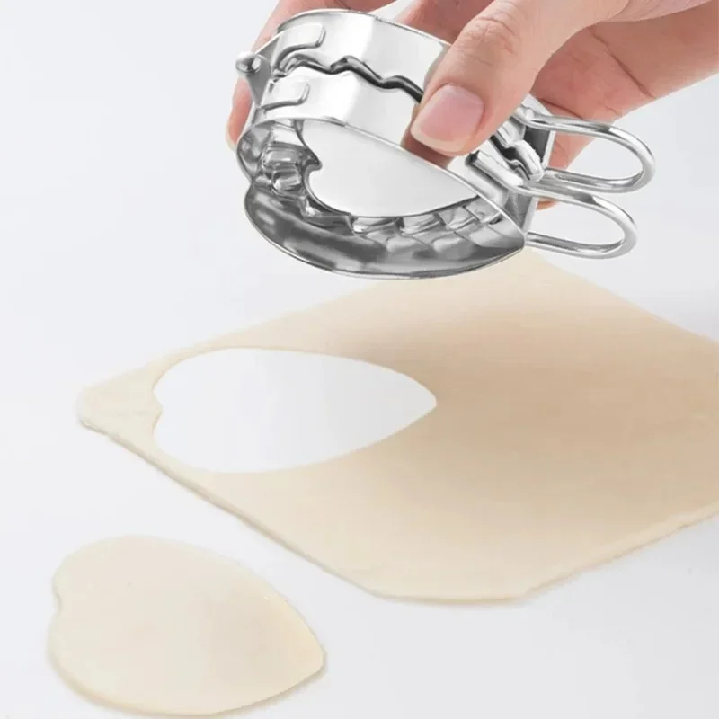 Heart-shaped Dumpling Maker Stainless Steel Dumpling Mold Square-shaped Dumpling Wrapper Cutter Jiaozi Maker Device Pastry Tools