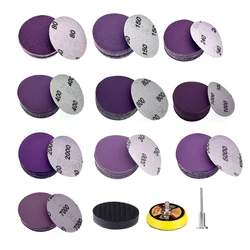 Versatile 2 - Inch Sanding Disc Set - 102 Pieces with Interface and Backing Pads - Aluminum Oxide Abrasive (102pcs)
