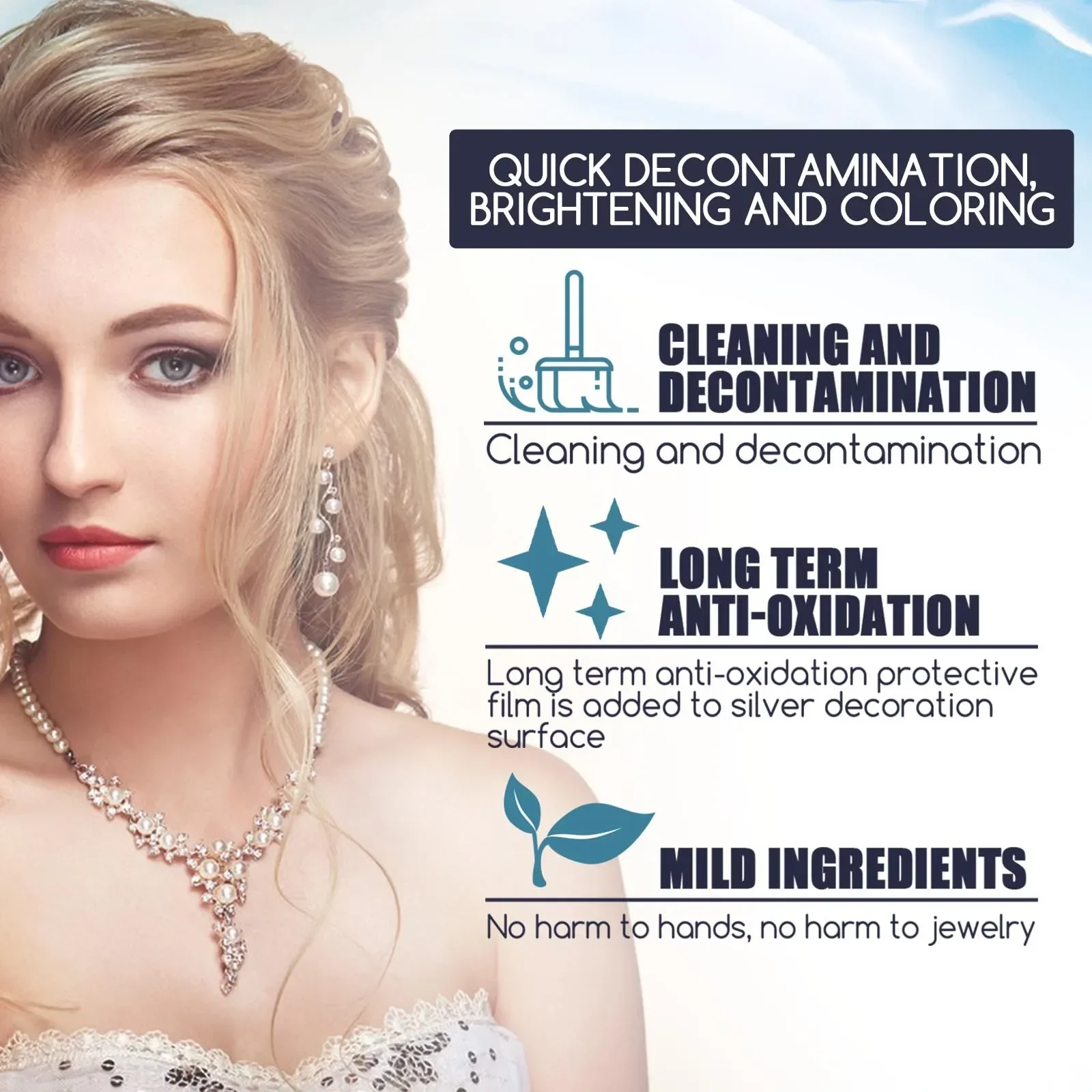 30ml Jewelry Cleaner Solution Diamond Silver Gold Jewelry Cleaning Spray Rust Remover Rust Household Maintenance Cleaning Spray