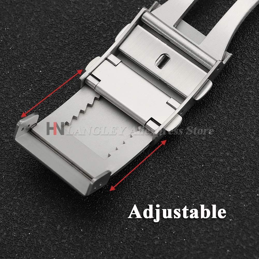 Stainless Steel Brushed Folding Safety Adjustable Watch Buckle Clasp