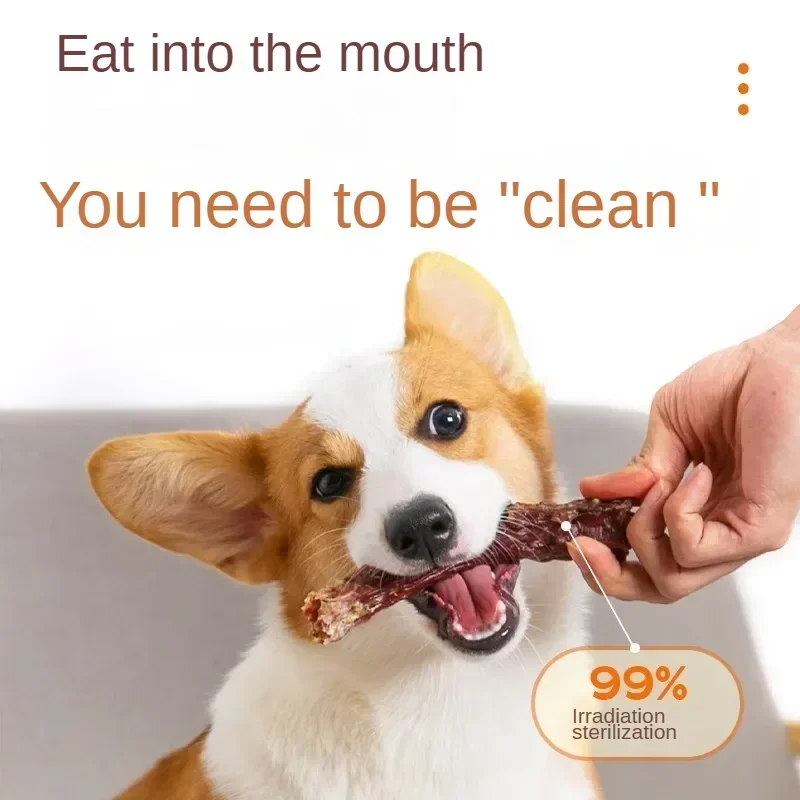 Puppy Molar Stick Dog Snacks Air Dried Duck Neck Tooth Cleaning Bone Molar Bite-resistant Pet Snacks Dog Chew Training Food
