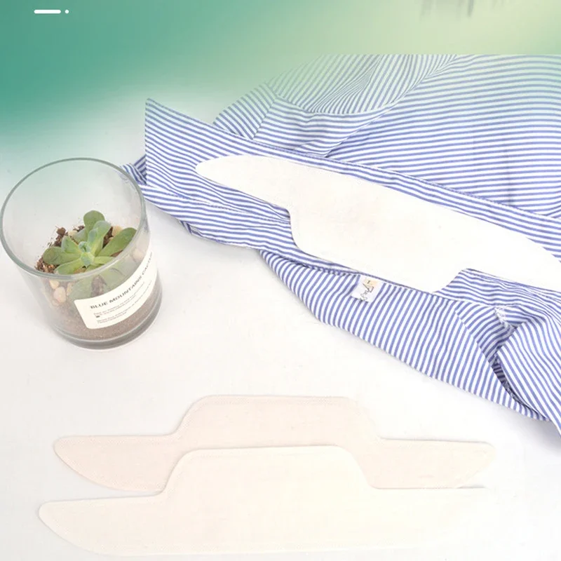 10pcs Collar Sweat-absorbing Sticker Dirt-proof Disposable Collar Sticker Invisible Shirt Neck Sweat-Absorbing Paper Unisex