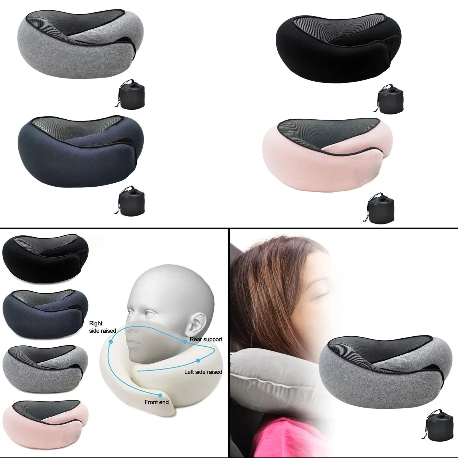 Airplane Travel Pillow Plane Accessories Headrest for Office Train Traveling