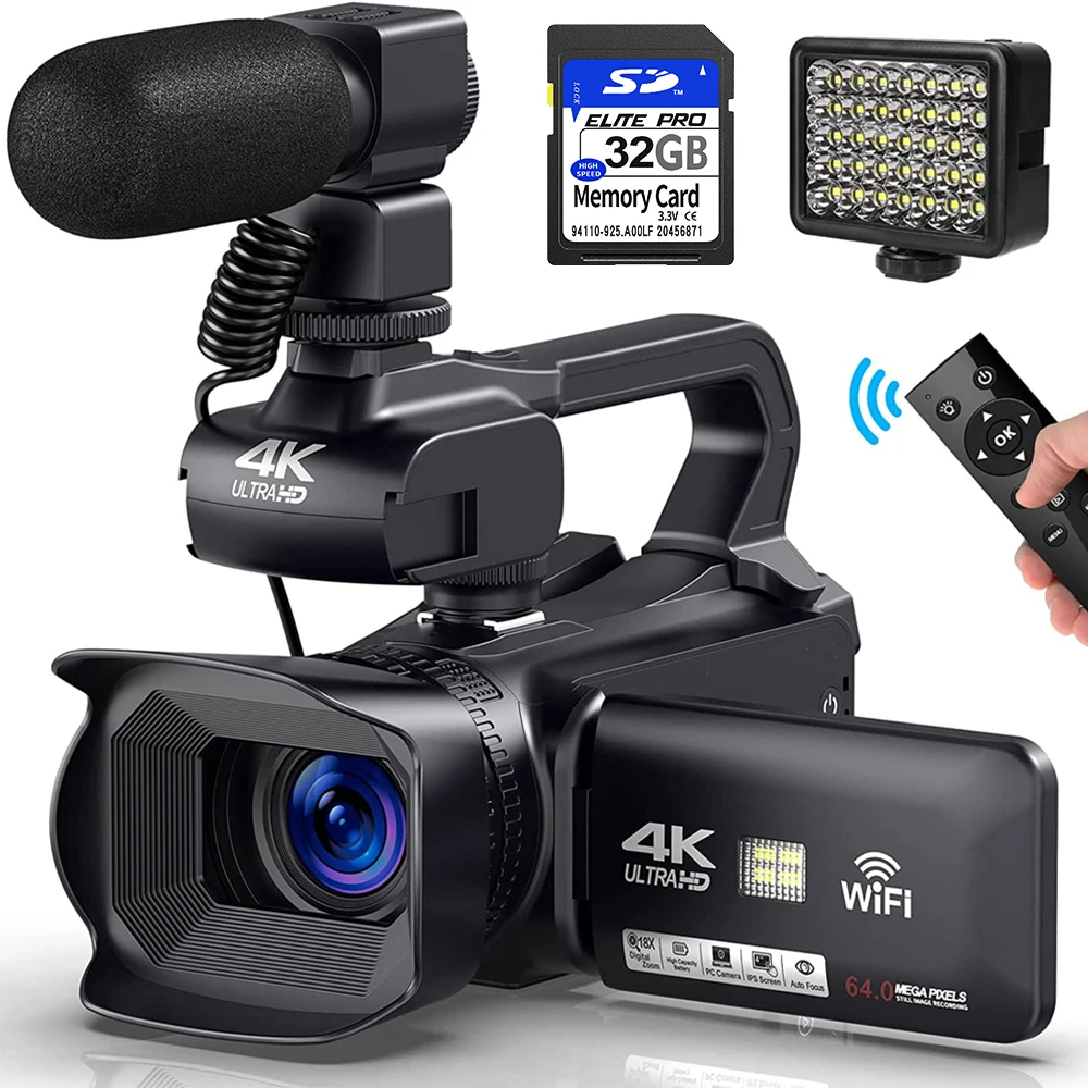 2024 4K 60FPS YouTube Camcorder 4K Ultra HD 64MP Streaming Camera 4 0 2024-4k-60fps-youtube-camcorder-4k-ultra-hd-64mp-streaming-camera-4-0