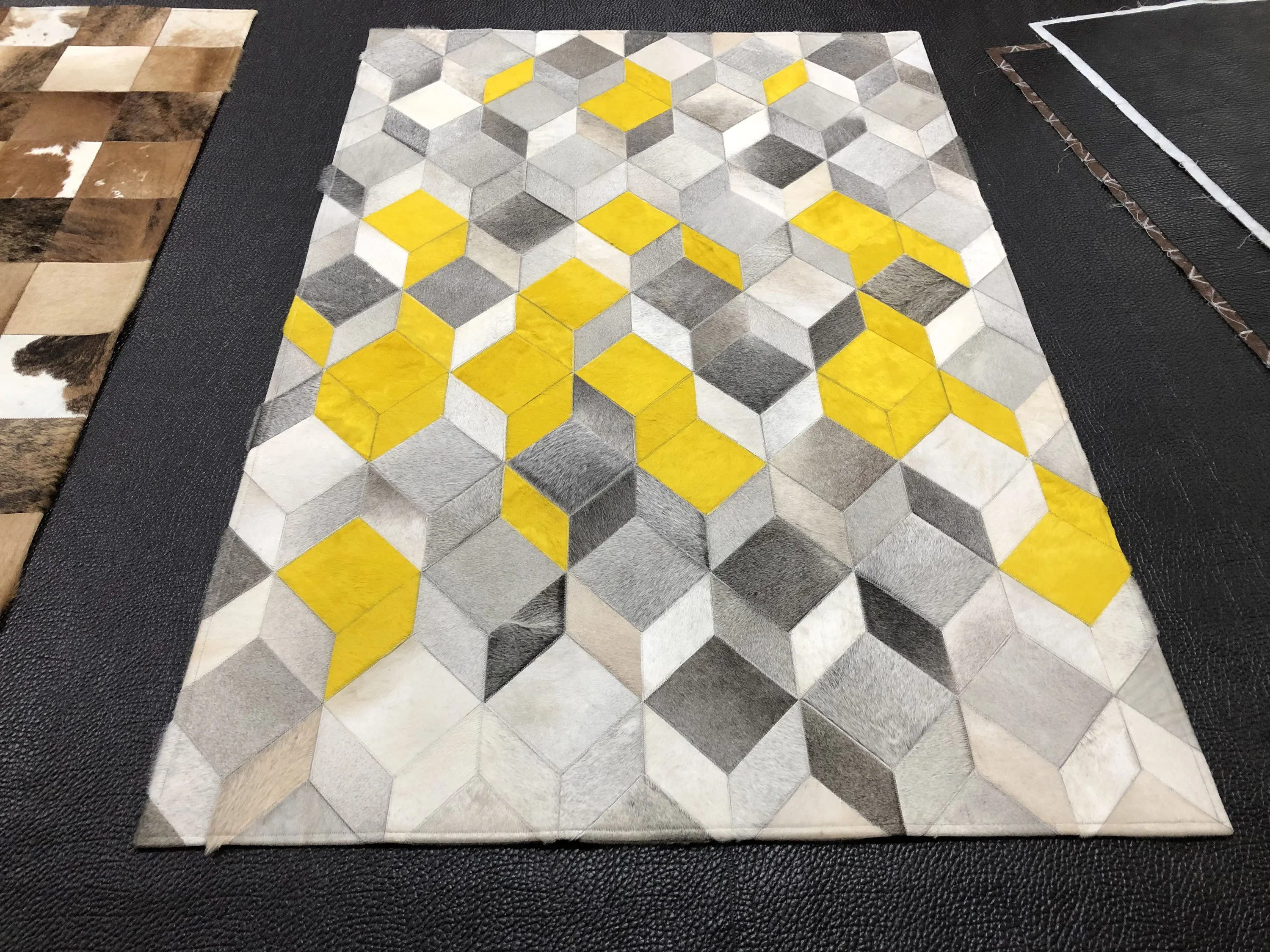 3D лоскутный коврик из воловьей