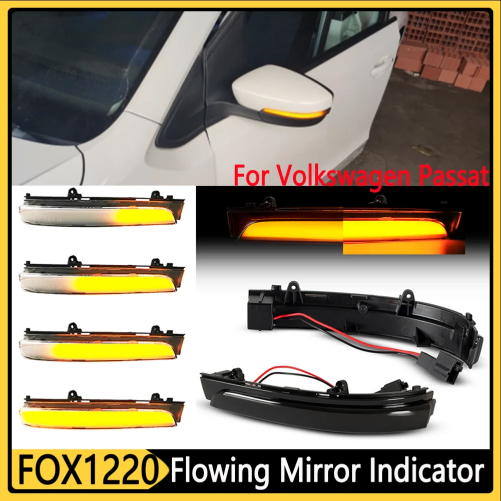 2pc Side Mirror Flasher Lamp Dynamic Blinker LED Turn Signal Lights for  Vehicles for Volkswagen GOL G5 G6 G7 G8 Auto Accessories