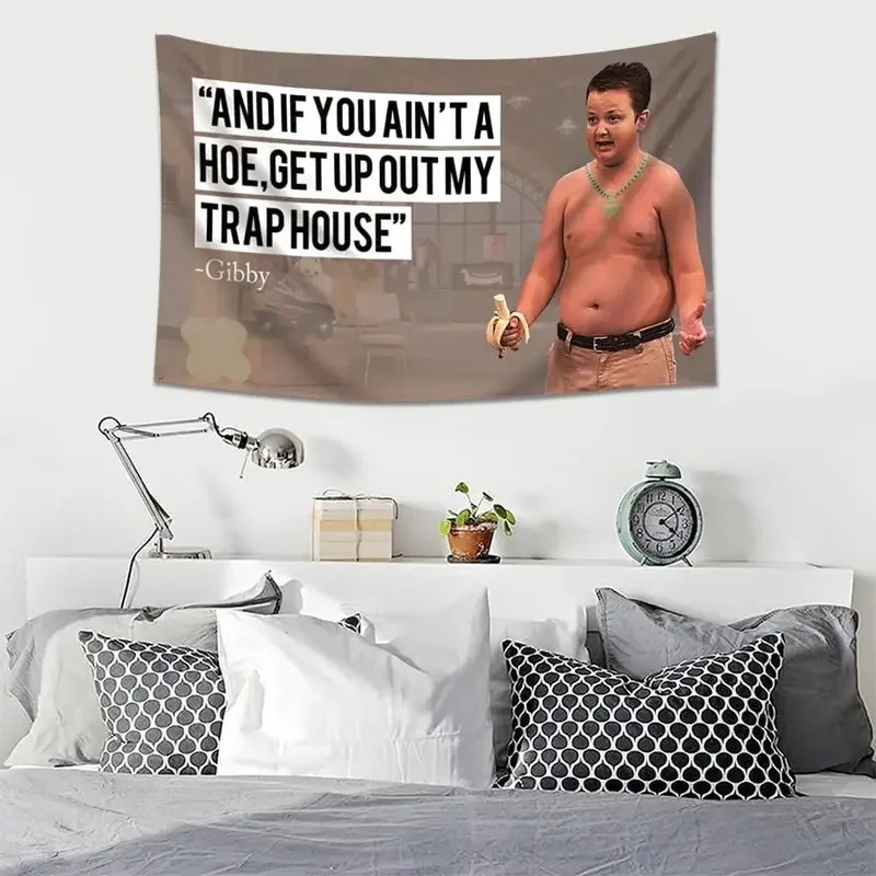 Gibby Fun Meme Wandteppich iCarly Nostalgischer Cartoon aus Polyesterfaser, trendiges, lustiges Wanddekorationsgewebe für Schlafzimmer – Detail 2