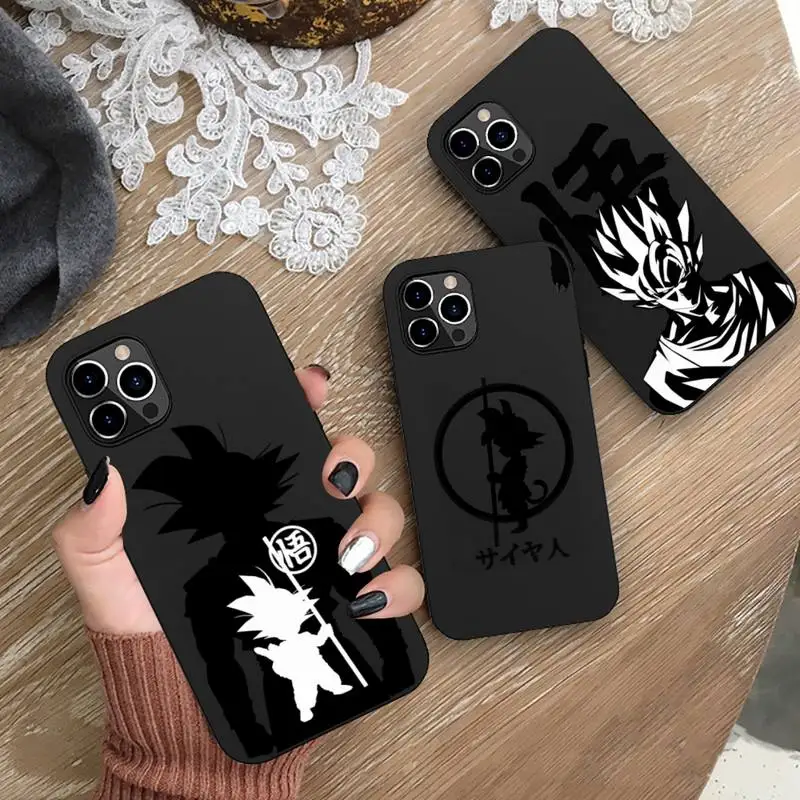 Чехол для телефона с аниме Dragon Ball Z Сон Гоку DBZ силиконовый мягкий чехол iphone 13 12 11 Pro