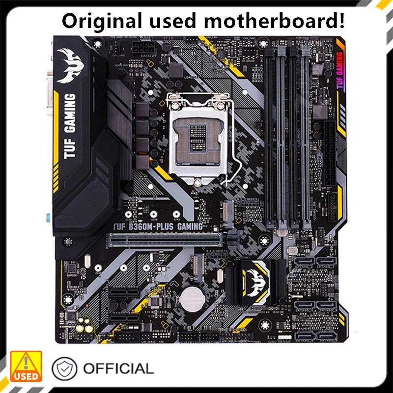 

For TUF B360M-PLUS GAMING Original Used Desktop Intel B360 64GB DDR4 Motherboard LGA 1151 i7/i5/i3 USB3.0 SATA3