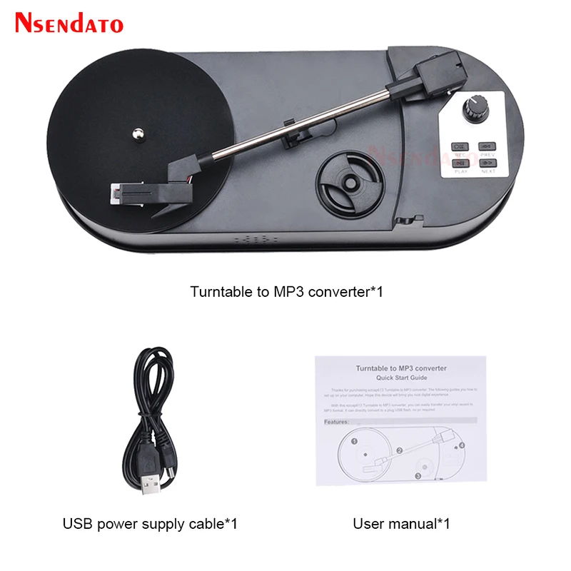 33/45RPM Retro Vinyl Disc Music Audio Record player turntable Converter to MP3 TF Card/USB Turntable Vinyl Disks Player