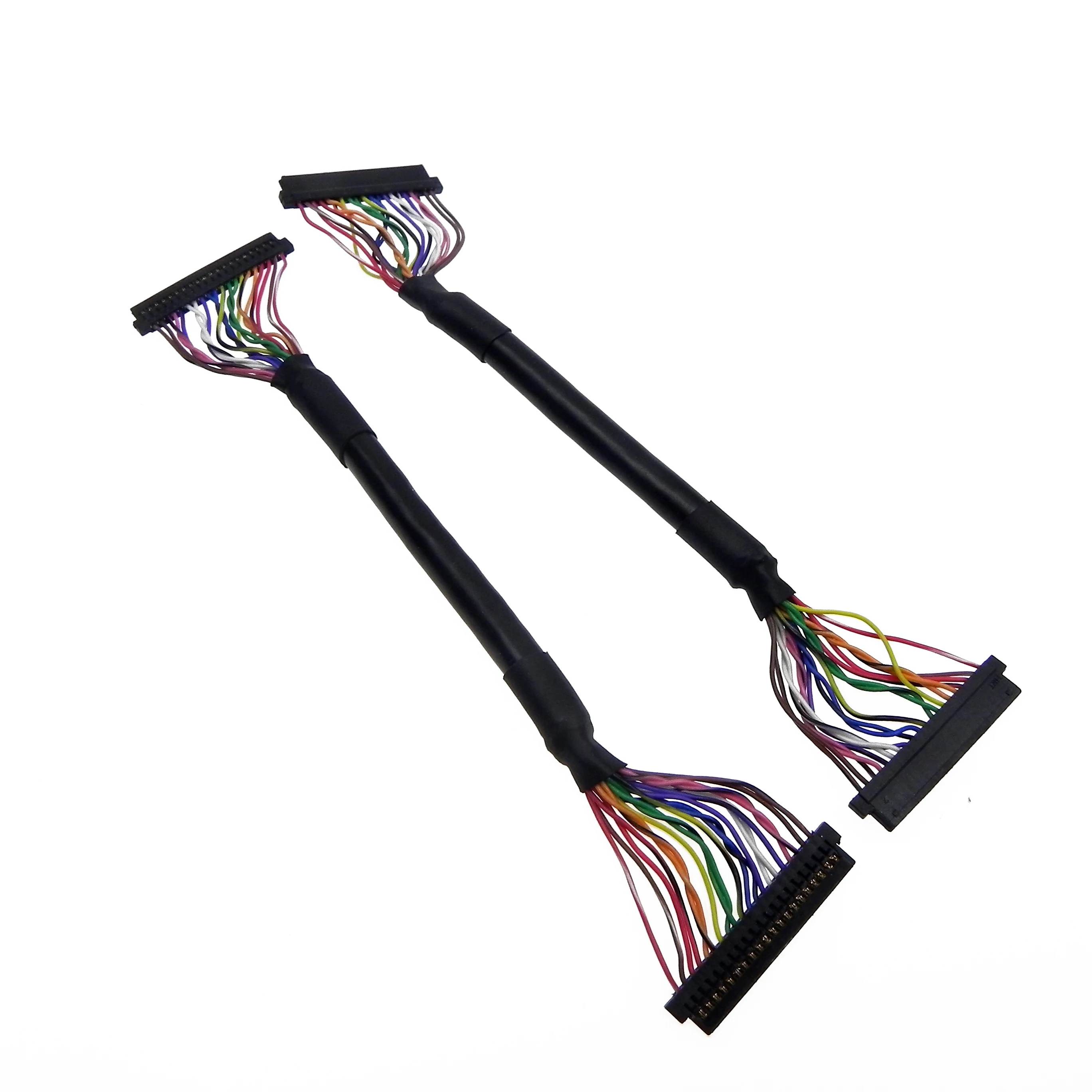 JAE 20핀 커넥터 양쪽 끝이 차폐된 LVDS LCD 케이블 150mm 노트북용