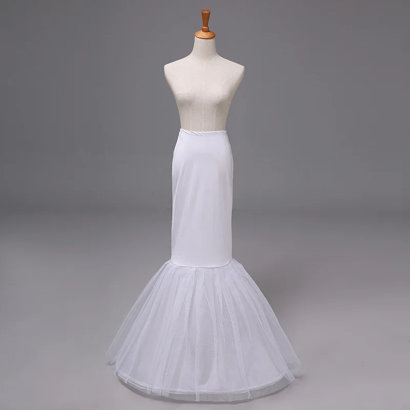 

Bridal Wedding Accessories For Woman Cheap Fashionable Mermaid Shape Underskirt White Petticoats Tulle Unique Pleats