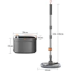 Hand Free Flat Floor 360 Spin Bucket Clean Mop Set Microfiber Sewage Water With Bucket Hand Free Household Lazy Cleaning Mop 6