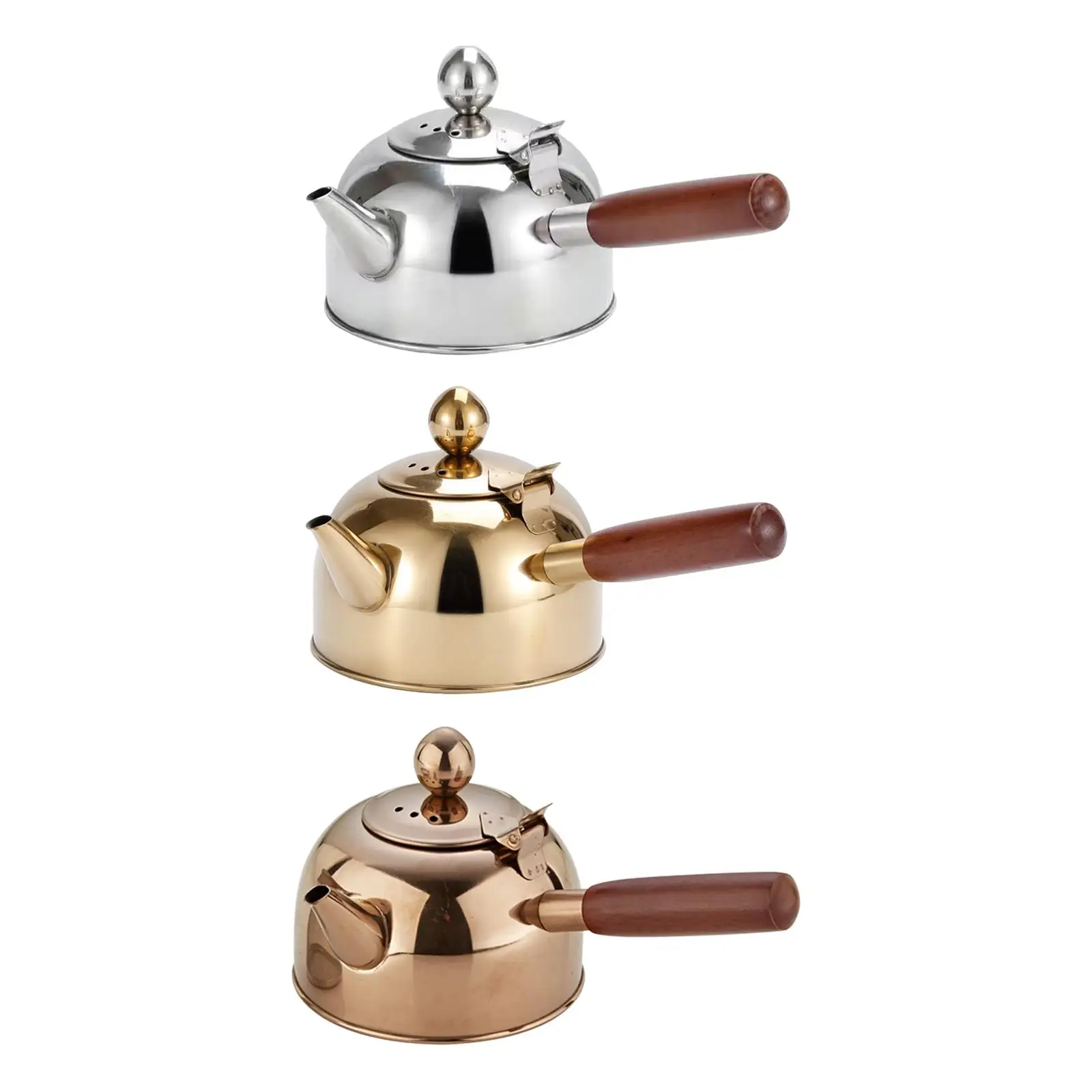 Portable Tea Kettle with Wood Handle Teapots Pot Jug Large Capacity Flat Bottom for Picnic Household Restaurant Kitchen Stovetop Portable Tea Kettle with Wood Handle Teapots Pot Jug Large Capacity Flat Bottom for Picnic Household Restaurant Kitchen Stovetop